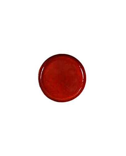 Yasutomo WC216-10 Sumi-e Red Ocher Japanese Watercolor, Porcelain, 2.87-inch Diameter