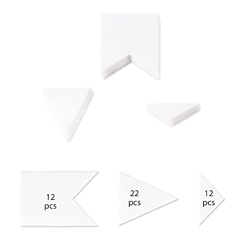 3L Corporation Self-Adhesive Scrapbook Foam Embellishment Shapes, Pennants