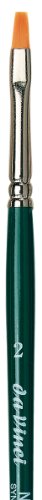 da Vinci Nova Series 122 Hobby Paint Brush, Hobby Flat Synthetic, Size 2 (122-02)