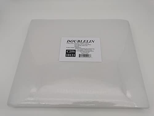 Embroidery Stabilizer, Embroidery Backing Paper, Doublelin (Cutaway 2.5oz White, 8"x8" 100 Sheets)
