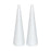 Crafjie Foam Cones for DIY Arts and Crafts (4.1 x 13.6 in, 2 Pack), White Styrofoam Polystyrene Christmas Tree Foam Cones Craft Supplies, for DIY Home Craft Project, Christmas Tree, Table Centerpiece
