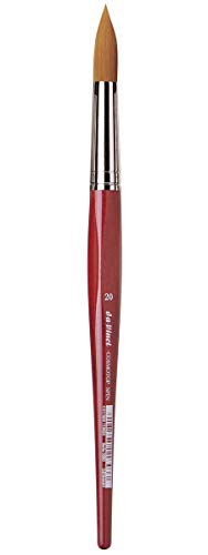 da Vinci Watercolor Series 5580 CosmoTop Spin Paint Brush, Round Synthetic with Red Handle, Size 20 (5580-20)