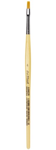 da Vinci Student Series 304 Junior Paint Brush, Flat Elastic Synthetic with Lacquered Non-Roll Handle, Size 4