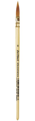da Vinci Watercolor Series 488 CosmoTop Spin Paint Brush, Round Synthetic with Lacquered Natural Handle, Size 0 (488-0)