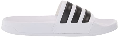 adidas Unisex Shower Slide Sandal, White/Core Black/White, 7 US Men