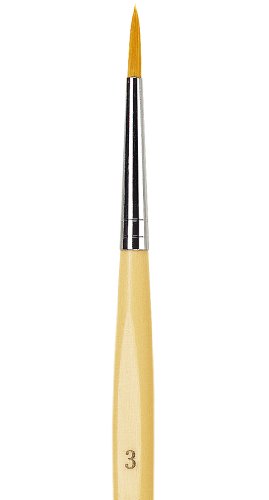 da Vinci Student Series 303 Junior Paint Brush, Round Elastic Synthetic with Lacquered Non-Roll Handle, Size 3