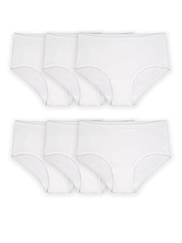 Fruit of the Loom Little Girls' Brief , White, 14(Pack of 6)