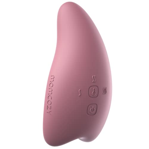 Momcozy Lactation Massager, Soft & Comfortable Breast Massager for Pumping, Breastfeeding, Heat & Vibration for Improve Milk Flow, Clogged Ducts (Dusty Rose)