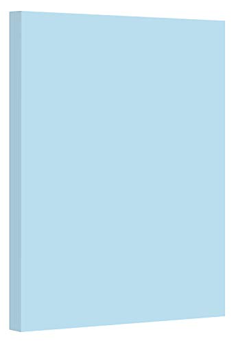 Blue Pastel Color Card Stock Paper, 67lb Cover Medium Weight Cardstock, for Arts & Crafts, Coloring, Announcements, Stationary Printing at School, Office, Home | 8.5 x 11 | 50 Sheets Per Pack