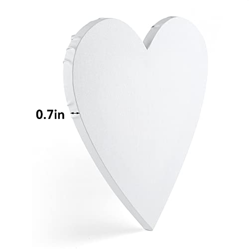 TRANSON 2pcs Heart Shape Stretched Painting Canvas Frame12inch Primed