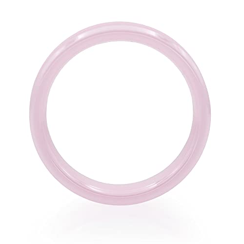 Wapiti Designs Ring Core Blank for Jewelry Inlay Making (6mm Pink Ceramic, 9.5)