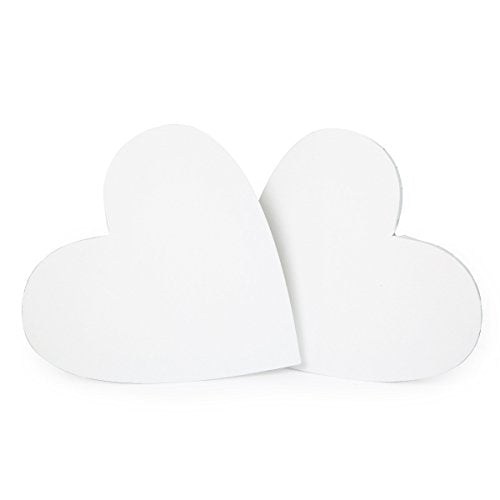 TRANSON 2pcs Heart Shape Stretched Painting Canvas Frame12inch Primed
