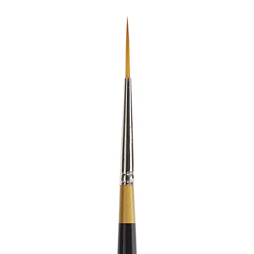 KINGART Original Gold 9375-1 Mid Length Liner Series, Premium Golden Taklon Multimedia Artist Paint Brushes, Great with Outlining, Calligraphy & Lettering