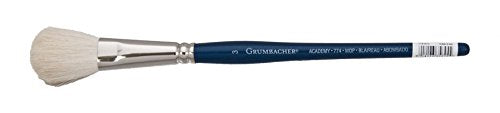 Grumbacher Academy Watercolor Round Mop Brush, White Nylon Bristles, 3/4" Size (774.075)