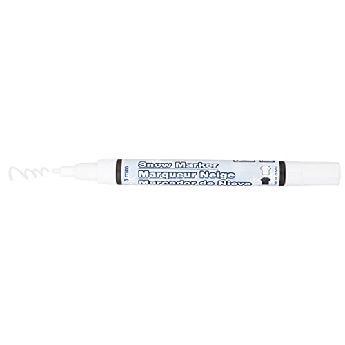 Uchida 1022S-C Marvy Fine Point Paper and Fabric Embellishing Snow Marker, White