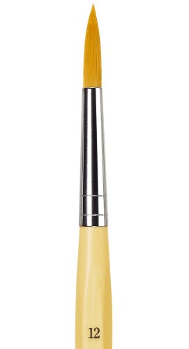 da Vinci Student Series 303 Junior Paint Brush, Round Elastic Synthetic with Lacquered Non-Roll Handle, Size 12