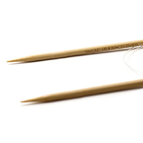Clover Takumi Bamboo Circular 36-Inch Knitting Needles, Size 8