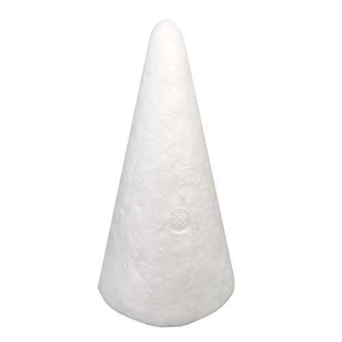20PCS Craft Foam Cones, Polystyrene Cone Shaped Foam, Foam Tree Cones (2.2X4.2in), for Arts and Crafts, Christmas, School, Wedding, Birthday, DIY Home Craft Project. White