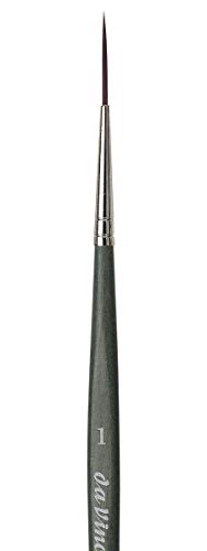 da Vinci Modeling Series 263 Forte Gaming and Craft Brush, Pointed Liner/Rigger Extra-Strong Synthetic with Blue-Green Handle, Size 1