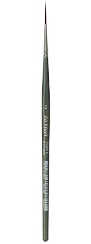 da Vinci Modeling Series 263 Forte Gaming and Craft Brush, Pointed Liner/Rigger Extra-Strong Synthetic with Blue-Green Handle, Size 2 (263-02)