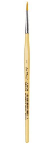 da Vinci Student Series 303 Junior Paint Brush, Round Elastic Synthetic with Lacquered Non-Roll Handle, Size 3