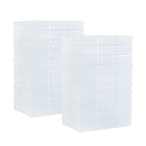 Party Club of America Transparent 5" x 7" Photo Storage Boxes - Photo Organizer Cases Photo Keeper Picture Storage Containers Box for Photos - 10 Pack (Clear)