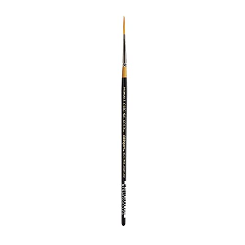 KINGART Original Gold 9375-1 Mid Length Liner Series, Premium Golden Taklon Multimedia Artist Paint Brushes, Great with Outlining, Calligraphy & Lettering
