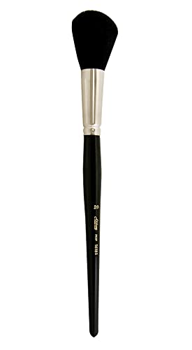 Silver Brush Limited 5618S, Size 20, Silver Mop Black Round Paintbrush, Oil, Acrylic, and Watercolor Brush, Short Handle