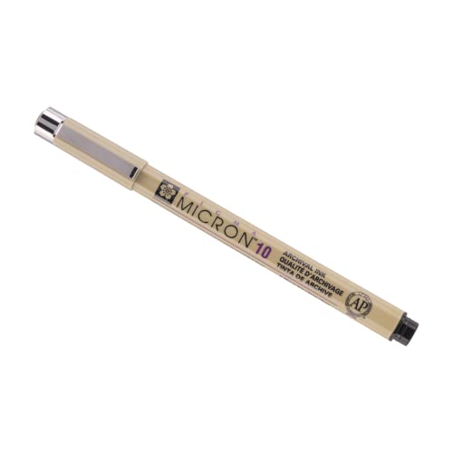 Sakura Pigma Micron Pen, Tip Size 10, 0.6mm Line Width, Black (XSDK10-49)