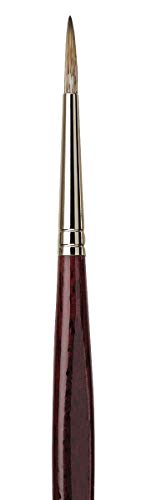 da Vinci Oil & Acrylic Series 7795 Grigio Paint Brush, Round Synthetic with Bordeaux Ergonomic Handle, Size 1