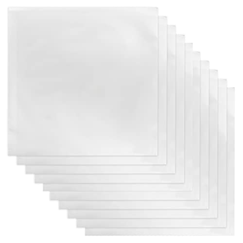 Lot45 Vinyl Record Sleeves 100 Pack 3 Mil Album Covers 12.75 x 12.75-inch Clear Vinyl Sleeves for Records and Art