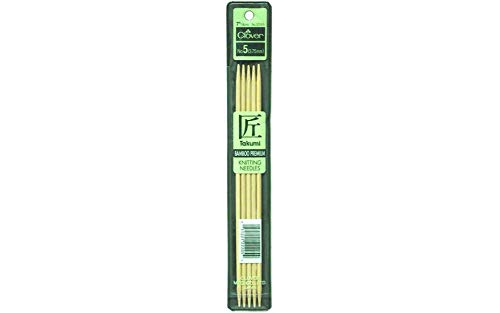 Clover 72684 Bamboo Double Point Knitting Needles 7 in. 5-Pkg-Size 5