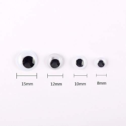 dophee 100Pcs Black Plastic Safety Eyes, Wiggly Googly Sew on Eyes, Craft Eyes, for Crochet, Puppet, Plush, Sewing Crafts, Stuffed Animals, DIY Craft Making - 12mm