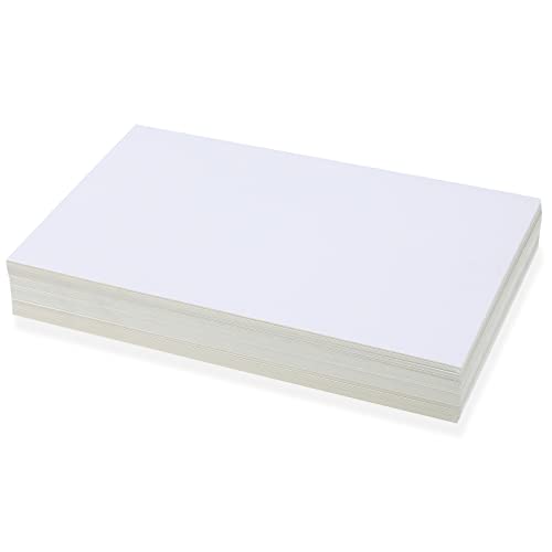 100 Pack 5.9 x 9.8 Inch White Backing Boards Fabric Organizer Boards Fabric Storage Boards for Clothing Organization DIY Card Photo Artwork