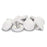 ButtonMode Matte Peau de Soie Satin Bridal Bustle Buttons Fabric Covered with Metal Loop Back Includes 1-Dozen Buttons Measuring 11mm (7/16 Inch or 18L), Off White Ivory, 12-Buttons