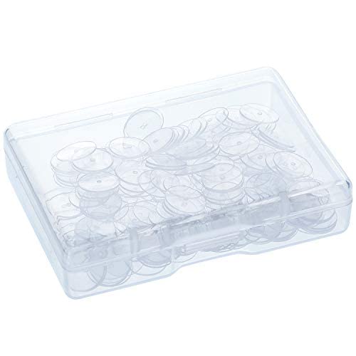 WILLBOND Clear Disc Pads to Stabilize Earrings, Plastic Discs for Earring Backs (200)