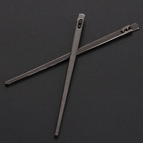 Dophee 2Pcs Sewing Leather Needle Manual Lacing Threading Two Prong Steel Needle LeatherCraft Tool Handmade Leather Tools DIY Skin Tool