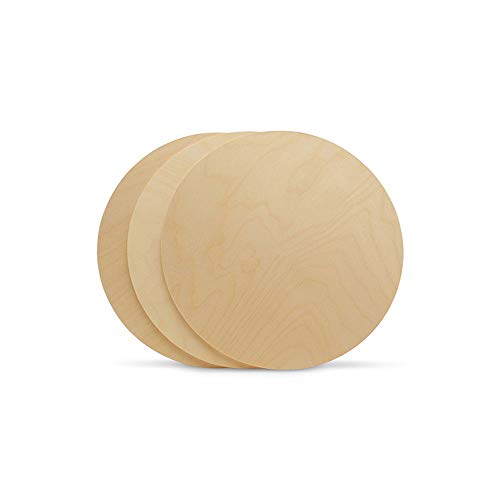 Wood Circles 11 inch, 1/4 Inch Thick, Birch Plywood Discs, Pack of 1 Unfinished Wood Circles for Crafts, Wood Rounds by Woodpeckers