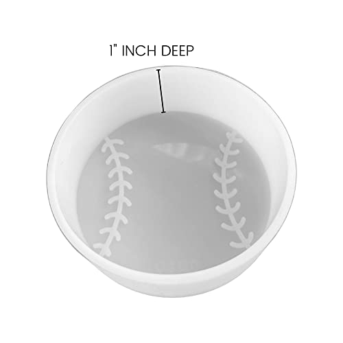 Baseball Silicone Mold | Size 3.75" Wide x 3.75" Long x 1" Deep | Baseball Design for Freshie, Soap, Resin, Candles