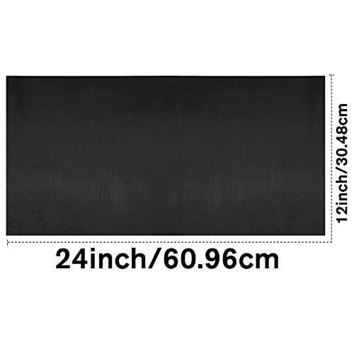 Black Leather Sheets for Crafts Tooling Leather Square 1.8-2.1mm Thick Full Grain Leather Pieces Genuine Cowhide Leather for Crafts Sewing Hobby Workshop 12"x24"