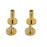 DGOL 50 Pairs Brass Backscrews Golden Leather Fasteners Sturdy Binding Rivets Back Screws Length 0.472 inch