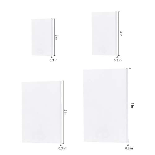 12 Pieces Assorted Size Mini Art Canvas Stretched for Craft Painting Drawing (4 x 6 Inches/ 5 x 7 Inches/ 8 x 10 Inches/ 9 x 12)