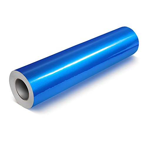 VViViD DECO65 Reflective Blue Permanent Adhesive Craft Vinyl Roll (12" x 4ft)