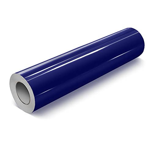 VViViD Dark Blue Gloss DECO65 Permanent Adhesive Craft Vinyl for Cricut, Silhouette & Cameo (7ft x 11.8" Roll)