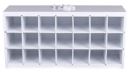 ArtBin 6828AG Paint Storage Tray, Art & Craft Supply Storage, Super Satchel System Accessory, Wall Mountable 21 Compartment Paint Organizer, White