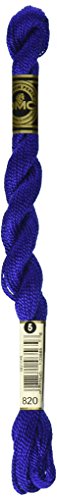 DMC 115 5-820 Pearl Cotton Thread, Very Dark Royal Blue, Size 5