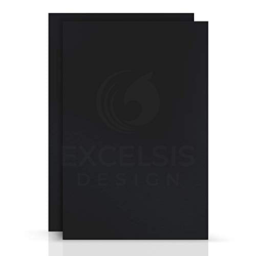 Excelsis Design, Pack of 15, Foam Boards (Acid-Free), 18x24 Inches (Many, 3/16 Inch Thick Mat, Black with Black Core (Foam Core Backing Boards, Double-Sided Sheet)