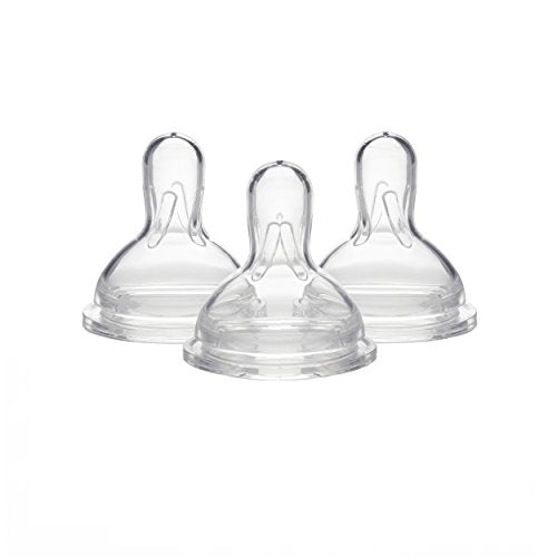 Medela Slow Flow Bottle Nipples with Wide Base, 3 Pack, Baby Newborns Age 0-4 Months, Compatible with All Medela Breast Milk Bottles, Made Without BPA