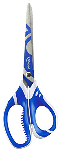 Maped Zenoa Soft Handle Student Scissors, Kids, 7 Inch, Pointed Tip, Right & Left Handed, Assorted Colors (597249)