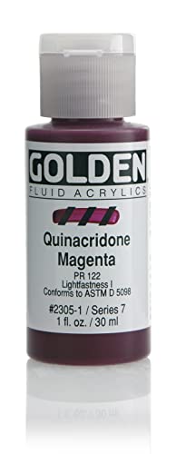 Golden Fluid Acrylics - Quinacridone Magenta - 1 oz Bottle